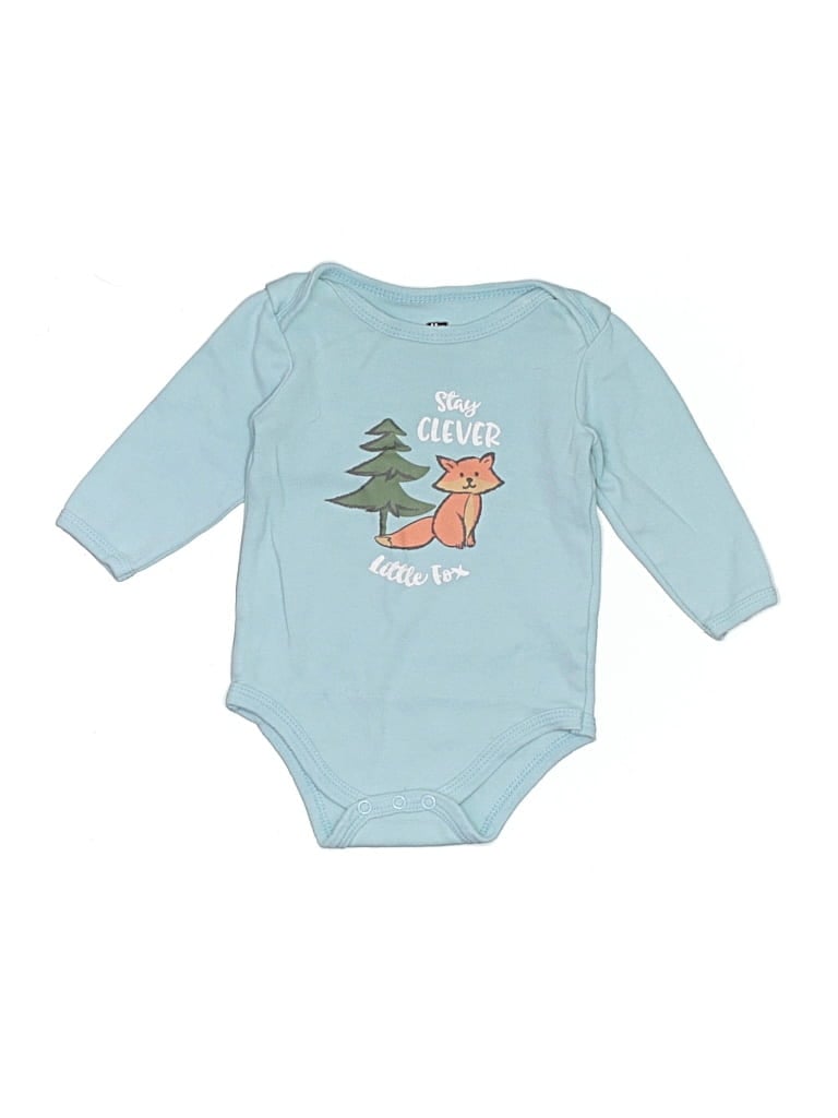 Pre-owned Hb Babies' Long Sleeve Onesie In Teal