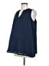 A Pea in the Pod 100% Polyester Blue Sleeveless Blouse Size Med Maternity - photo 1