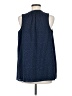 A Pea in the Pod 100% Polyester Blue Sleeveless Blouse Size Med Maternity - photo 2