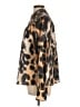 Commense Animal Print Brown Long Sleeve Blouse Size L - photo 5