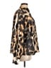 Commense Animal Print Brown Long Sleeve Blouse Size L - photo 4