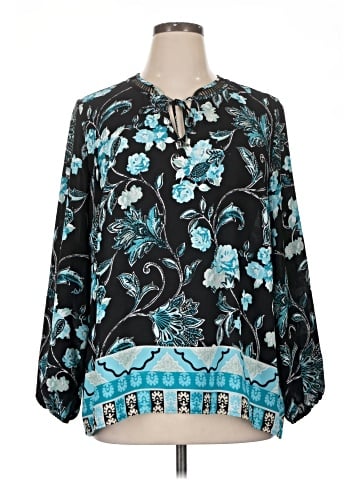JM Collection Long Sleeve Blouse (view 1)