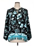 JM Collection 100% Polyester Teal Long Sleeve Blouse Size XL - photo 1