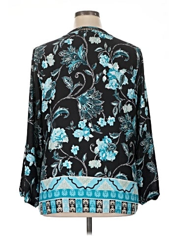 JM Collection Long Sleeve Blouse (view 2)
