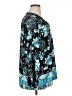 JM Collection 100% Polyester Teal Long Sleeve Blouse Size XL - photo 4