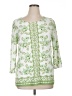 JM Collection Green 3/4 Sleeve Blouse Size XL - photo 1