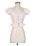 For Love & Lemons Pink Short Sleeve Blouse Size XS - photo 1
