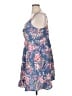 Torrid Floral Blue Casual Dress Size 1X Plus (1) - photo 5