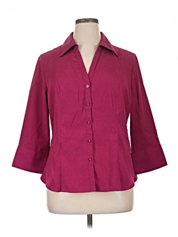 Cato 3/4 Sleeve Button-Down Shirt (view 1)