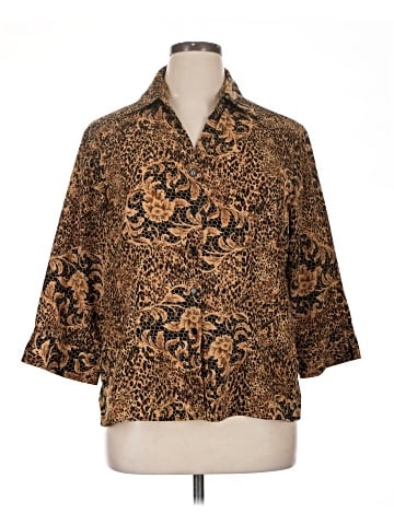 Joanna 3/4 Sleeve Button-Down Shirt (view 1)