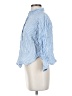 Ann Taylor LOFT 100% Rayon Stripes Blue Long Sleeve Blouse Size XS (petite) - photo 5