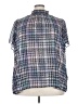 Torrid 100% Polyester Houndstooth Blue Short Sleeve Blouse Size 4X Plus (4) - photo 1