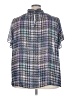 Torrid 100% Polyester Houndstooth Blue Short Sleeve Blouse Size 4X Plus (4) - photo 2