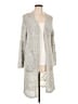 Doe & Rae 100% Polyester Solid Gray Cardigan Size L - photo 1