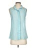 Dizzy Lizzy 100% Polyester Teal Sleeveless Blouse Size S - photo 1