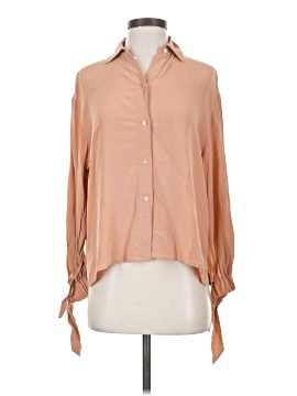Vince. Long Sleeve Silk Top (view 1)