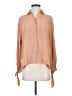 Vince. 100% Silk Tan Long Sleeve Silk Top Size XS - photo 1