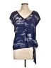 Tiny 100% Rayon Blue Short Sleeve Blouse Size L - photo 1