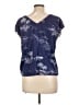 Tiny 100% Rayon Blue Short Sleeve Blouse Size L - photo 2