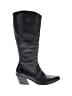 Villa Rouge 100% Leather Black Boots Size 7 1/2 - photo 1