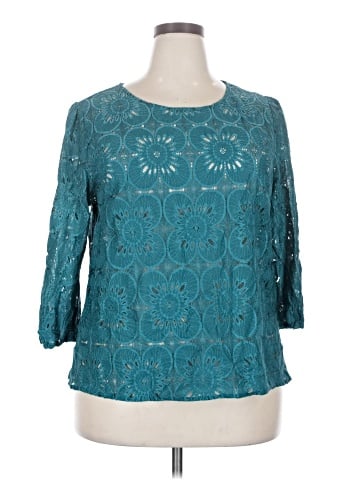 Sampeel 3/4 Sleeve Blouse (view 1)