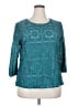 Sampeel Teal 3/4 Sleeve Blouse Size XXL - photo 1