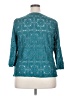 Sampeel Teal 3/4 Sleeve Blouse Size XXL - photo 2