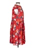 Ann Taylor LOFT 100% Polyester Floral Red Casual Dress Size S - photo 4