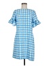 Sail to Sable Checkered-gingham Blue Casual Dress Size 6 - photo 1