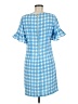 Sail to Sable Checkered-gingham Blue Casual Dress Size 6 - photo 2
