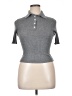 Shoedazzle Gray Short Sleeve Top Size XL - photo 1