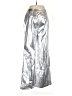Avec Les Filles 100% Polyester Metallic Silver Faux Leather Pants Size 8 - photo 2