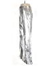 Avec Les Filles 100% Polyester Metallic Silver Faux Leather Pants Size 8 - photo 5