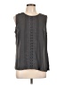 DR2 100% Polyester Gray Sleeveless Blouse Size L - photo 1