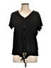 Weatherproof Black Short Sleeve Blouse Size L - photo 1
