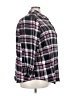 Roaman's 100% Cotton Plaid Black 3/4 Sleeve Button-Down Shirt Size 26W - photo 4