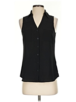 Express Outlet Sleeveless Button-Down Shirt (view 1)