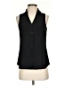 Express Outlet Black Sleeveless Button-Down Shirt Size XS - photo 1