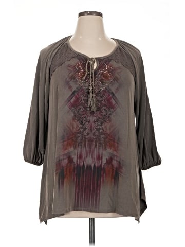 One World 3/4 Sleeve Blouse (view 1)