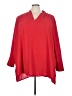 Terra & Sky 100% Polyester Red 3/4 Sleeve Blouse Size 4X - photo 1