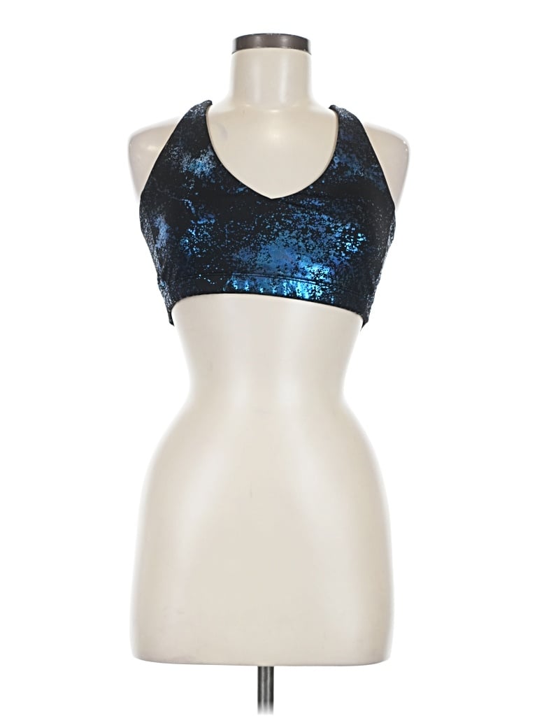 Pre-owned Carbon38 Tank Top Blue Halter Neckline Tops