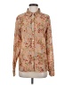 Adore Me 100% Polyester Floral Tan Long Sleeve Blouse Size S - photo 1