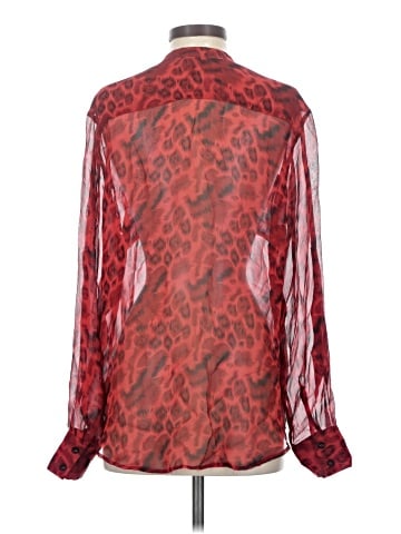 GUESS by Marciano Long Sleeve Silk Top (view 2)