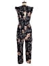 Saltwater LUXE 100% Rayon Floral Black Jumpsuit Size M - photo 2