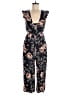Saltwater LUXE 100% Rayon Floral Black Jumpsuit Size M - photo 1