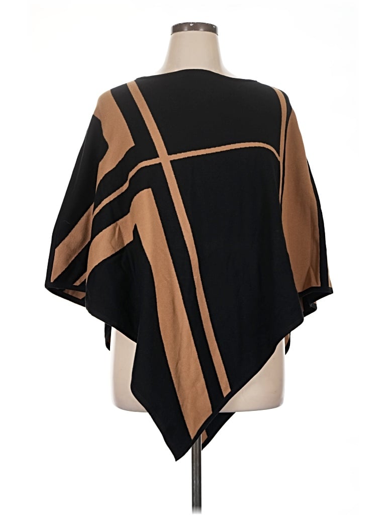 Pre-owned Chico's Poncho In Black