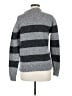 L.L.Bean 100% Lambswool Stripes Gray Wool Pullover Sweater Size M - photo 2