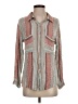 En Creme 100% Rayon Stripes Teal Long Sleeve Blouse Size S - photo 1