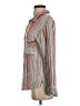 En Creme 100% Rayon Stripes Teal Long Sleeve Blouse Size S - photo 5