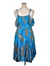 Torrid 100% Rayon Floral Multi Color Blue Cocktail Dress Size 1X Plus (1) - photo 2